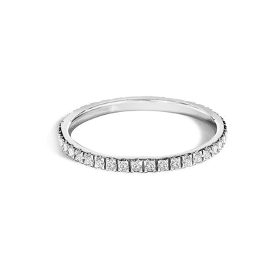 Alliance Absolu.e pavée - Or blanc 18k - diamant éthique - Loyale Paris