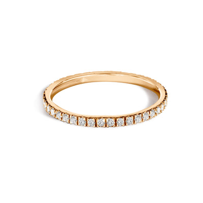 Alliance Absolu.e pavée - Or rose 18k - diamant éthique - Loyale Paris