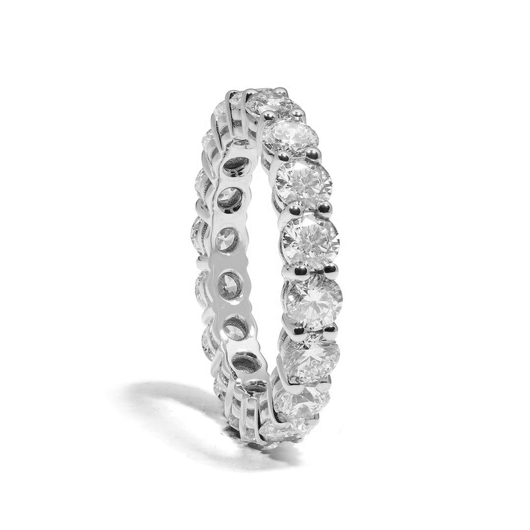 Bague Eternity - Or blanc 18k - diamant éthique - Loyale Paris