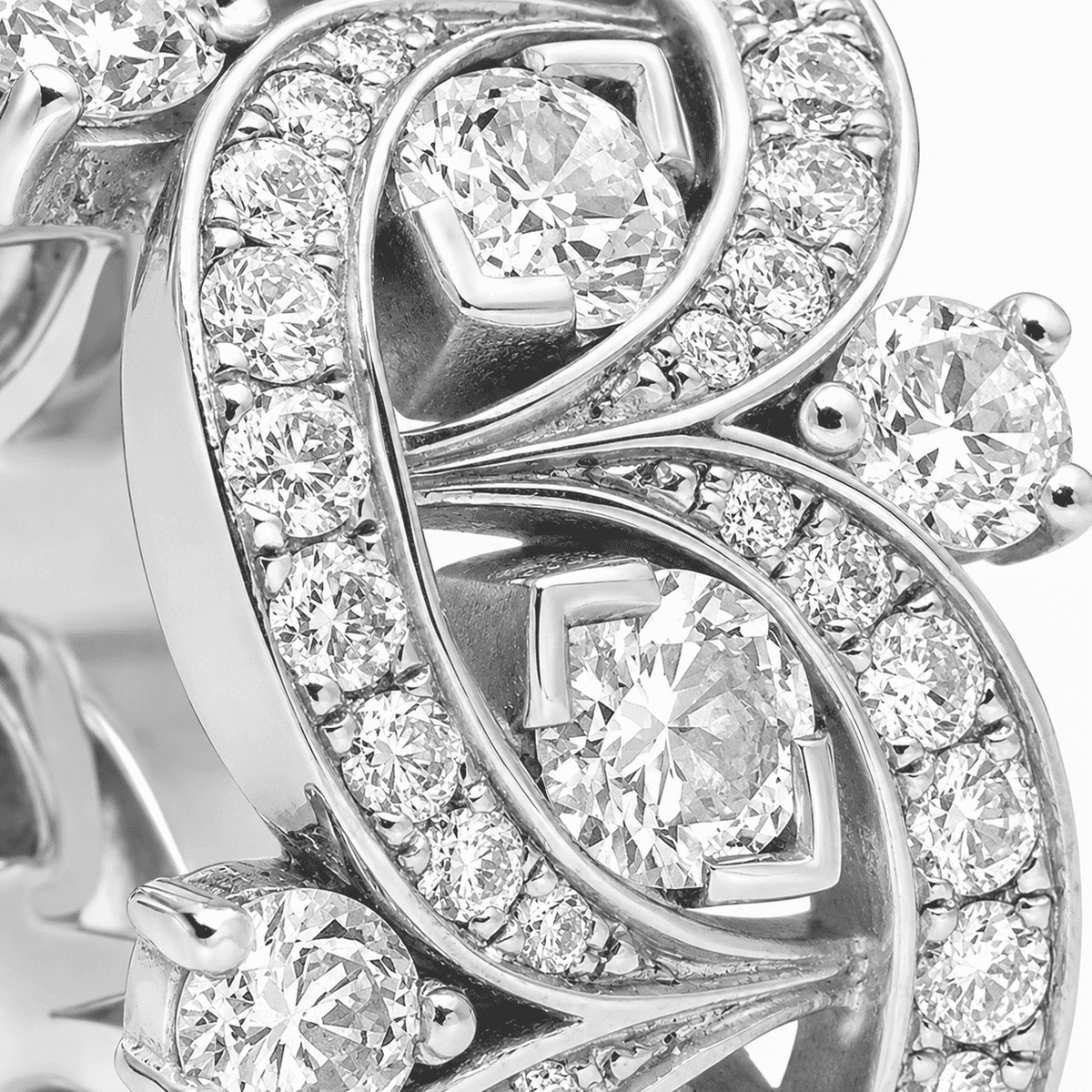 Bague Etoiles Filantes - Or Blanc 18k - diamant éthique - Loyal.e Paris