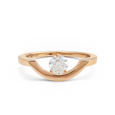 Bague Intrépide grand arc 0.5ct - Or rose 18k - diamant éthique - Loyale Paris