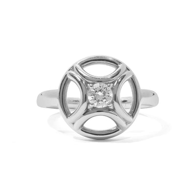 Bague Perpétuel.le 0.25ct - Or blanc 18k - diamant éthique - Loyale Paris