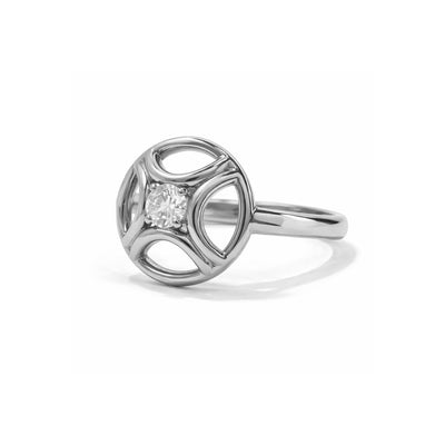 Bague Perpétuel.le 0.25ct - Or blanc 18k - diamant éthique - Loyale Paris
