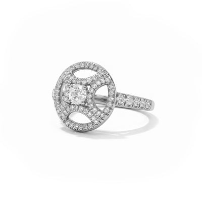 Bague Perpétuel.le 0.25ct pavée - Or blanc 18k - diamant éthique - Loyale Paris