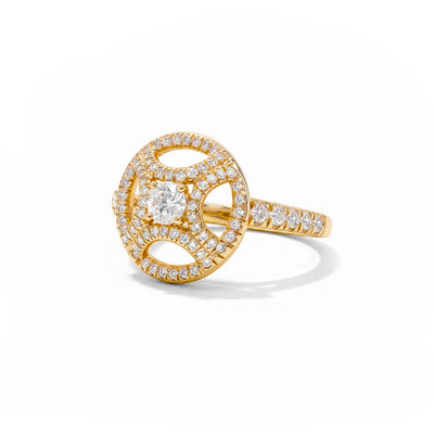 Bague Perpétuel.le 0.25ct pavée - Or jaune 18k - diamant éthique - Loyale Paris