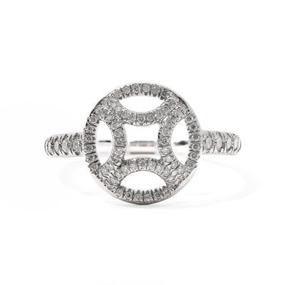 Bague Perpétuel.le pavée - Or blanc 18k - diamant éthique - Loyale Paris