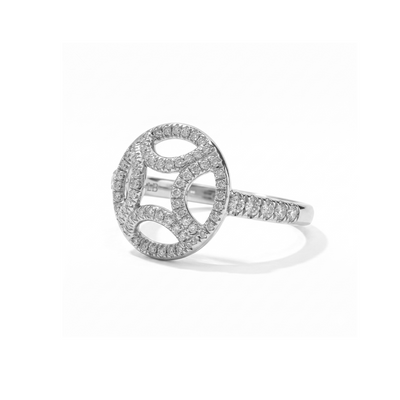 Bague Perpétuel.le pavée - Or blanc 18k - diamant éthique - Loyale Paris