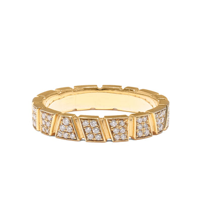 Bague Ride & Love pavée - Or jaune 18k - diamant éthique - Loyale Paris