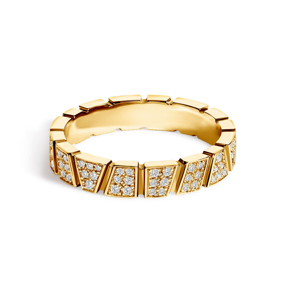 Bague Ride & Love pavée - Or jaune 18k - diamant éthique - Loyale Paris