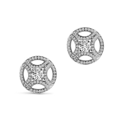 Boucles d'oreilles Perpétuel.le 0.25ct x2 pavées - Or blanc 18k - diamant éthique - Loyale Paris