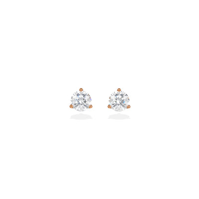 Boucles d'oreilles Pur.e 0.25ct x2 - Or rose 18k - diamant éthique - Loyale Paris