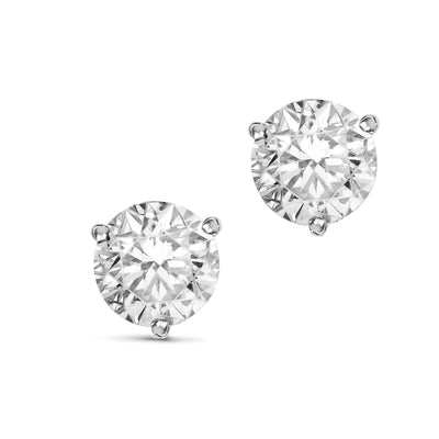 Boucles d'oreilles Pur.e 1ct x2 - Or blanc 18k - diamant éthique - Loyale Paris