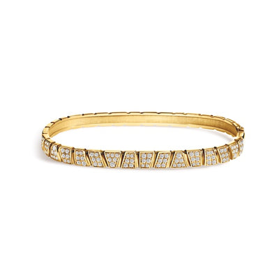 Bracelet jonc Ride & Love pavé - Or jaune 18k - diamant éthique - Loyale Paris