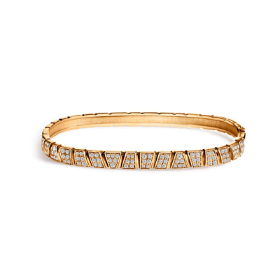 Bracelet jonc Ride & Love pavé - Or rose 18k - diamant éthique - Loyale Paris