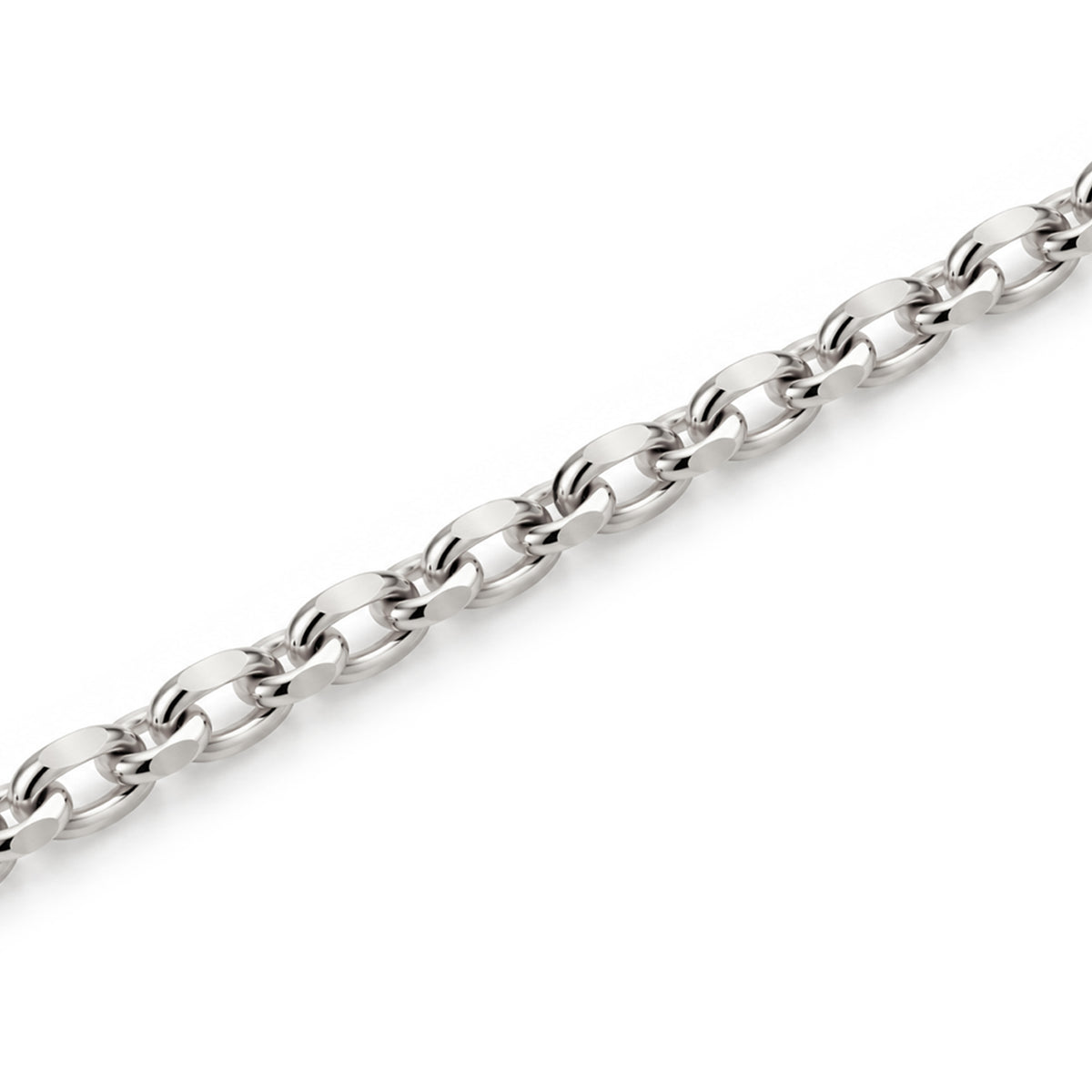 Chaine Forcat diamantee large Or Blanc 18k Loyale Paris