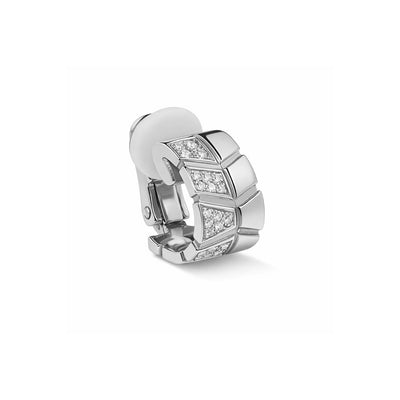 Clip Earcuff Ride & Love semi-pavée - Or blanc 18k - diamant éthique - Loyale Paris