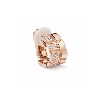Clip Earcuff Ride & Love semi-pavée - Or rose 18k - diamant éthique - Loyale Paris