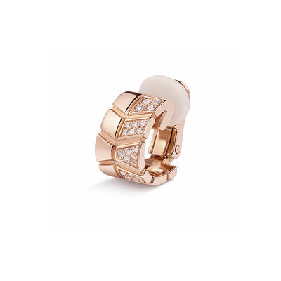 Clip Earcuff Ride & Love semi-pavée - Or rose 18k - diamant éthique - Loyale Paris