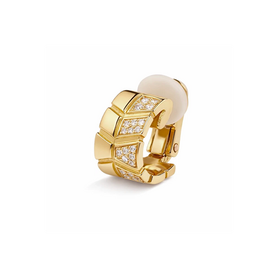 Clip Earcuff Ride & Love semi-pavée - Or jaune 18k - diamant éthique - Loyale Paris
