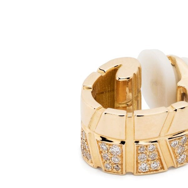 Clip Earcuff Ride & Love semi-pavée - Or jaune 18k - diamant éthique - Loyale Paris