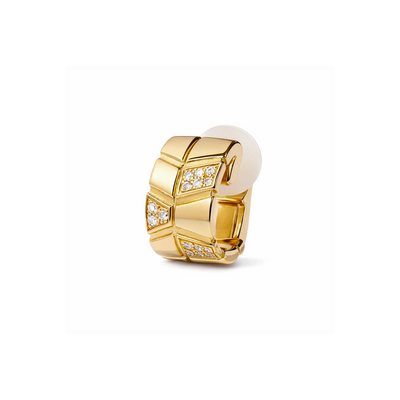 Clip Earcuff Ride & Love semi-pavée Alternée - Or jaune 18k - diamant éthique - Loyale Paris