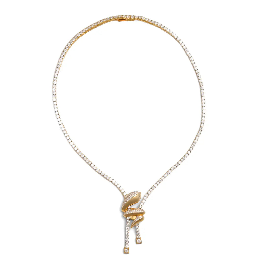 Collier Cobra - Or jaune 18k - diamant éthique - Loyale Paris