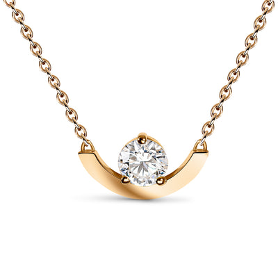 Pendentif Intrépide grand arc 1ct - Or rose 18k - diamant éthique - Loyale Paris