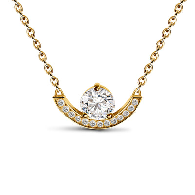 Pendentif Intrépide grand arc 1ct pavé - Or jaune 18k - diamant éthique - Loyale Paris