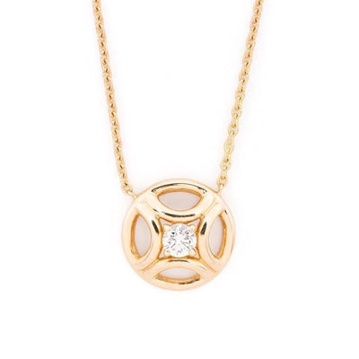 Pendentif Perpétuel.le 0.25ct - Or jaune 18k - diamant éthique - Loyale Paris