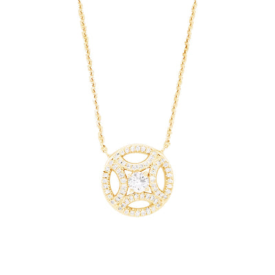 Pendentif Perpétuel.le 0.25ct pavé - Or jaune 18k - diamant éthique - Loyale Paris