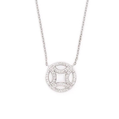 Pendentif Perpétuel.le pavé - Or blanc 18k - diamant éthique - Loyale Paris