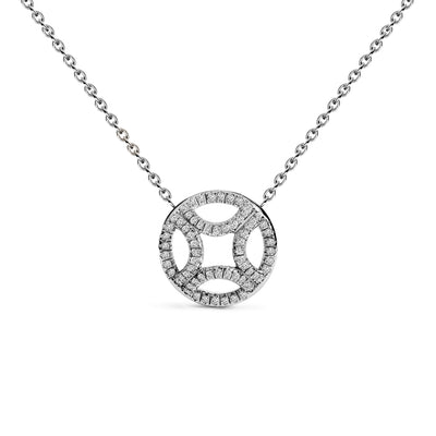 Pendentif Perpétuel.le pavé - Or blanc 18k - diamant éthique - Loyale Paris