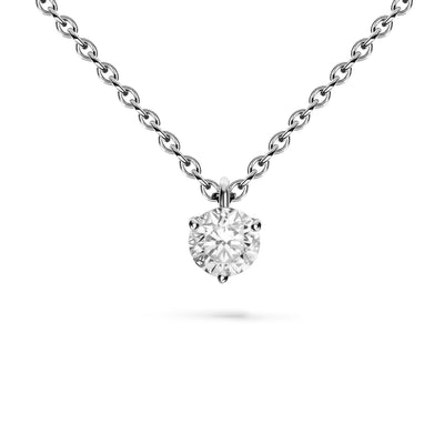 Pendentif Pur.e 0.25ct - Or blanc 18k - diamant éthique - Loyale Paris