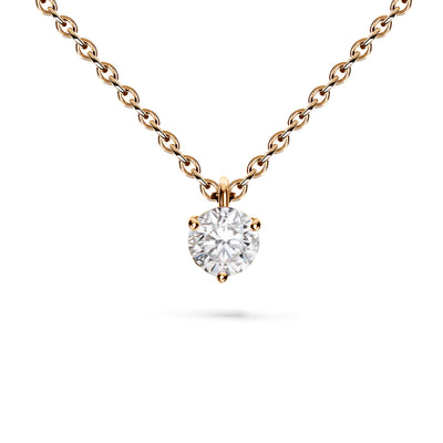 Pendentif Pur.e 0.25ct - Or rose 18k - diamant éthique - Loyale Paris