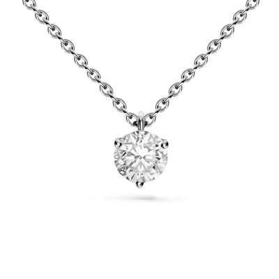 Pendentif Pur.e 0.5ct - Or blanc 18k - diamant éthique - Loyale Paris