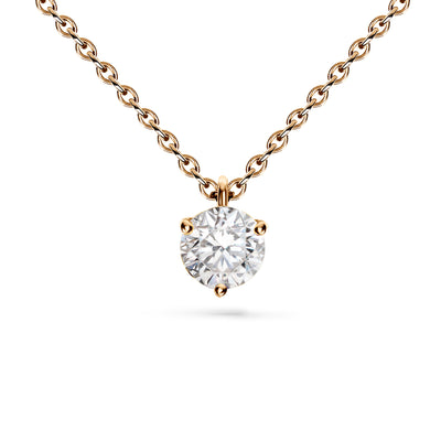 Pendentif Pur.e 0.5ct - Or rose 18k - diamant éthique - Loyale Paris