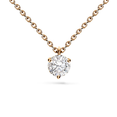 Pendentif Pur.e 0.5ct - Or rose 18k - diamant éthique - Loyale Paris