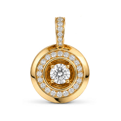 Pendentif Rayons Maxi Or jaune 18k talisman Diamant ethique Loyale Paris