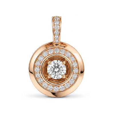 Pendentif Rayons Maxi Or rose 18k talisman Diamant ethique Loyale Paris