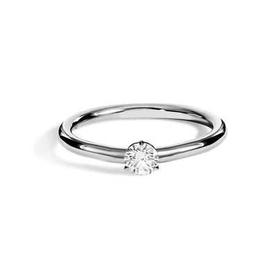 Solitaire Absolu.e 0.25ct - Or blanc 18k - diamant éthique - Loyale Paris
