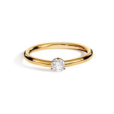Solitaire Absolu.e 0.25ct - Or jaune 18k - diamant éthique - Loyale Paris