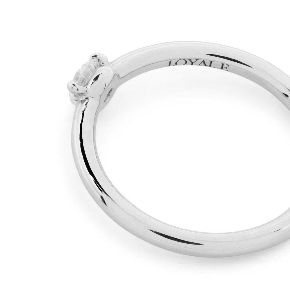 Solitaire Absolu.e 0.5ct - Or blanc 18k - diamant éthique - Loyale Paris