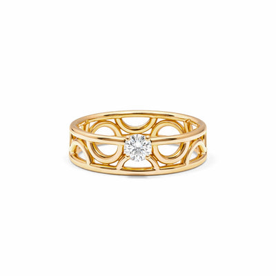 Solitaire Amour Perpétuel 0.25ct - Or jaune 18k - diamant éthique - Loyale Paris