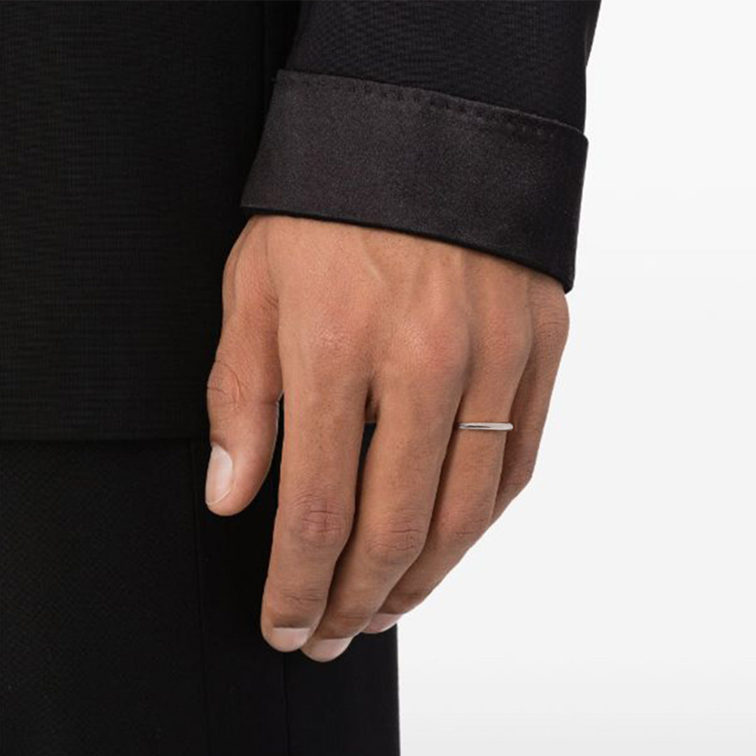 Alliance Absolu.e Demi-jonc 2mm - Or blanc 18k - joaillerie France - Loyale Paris - 1