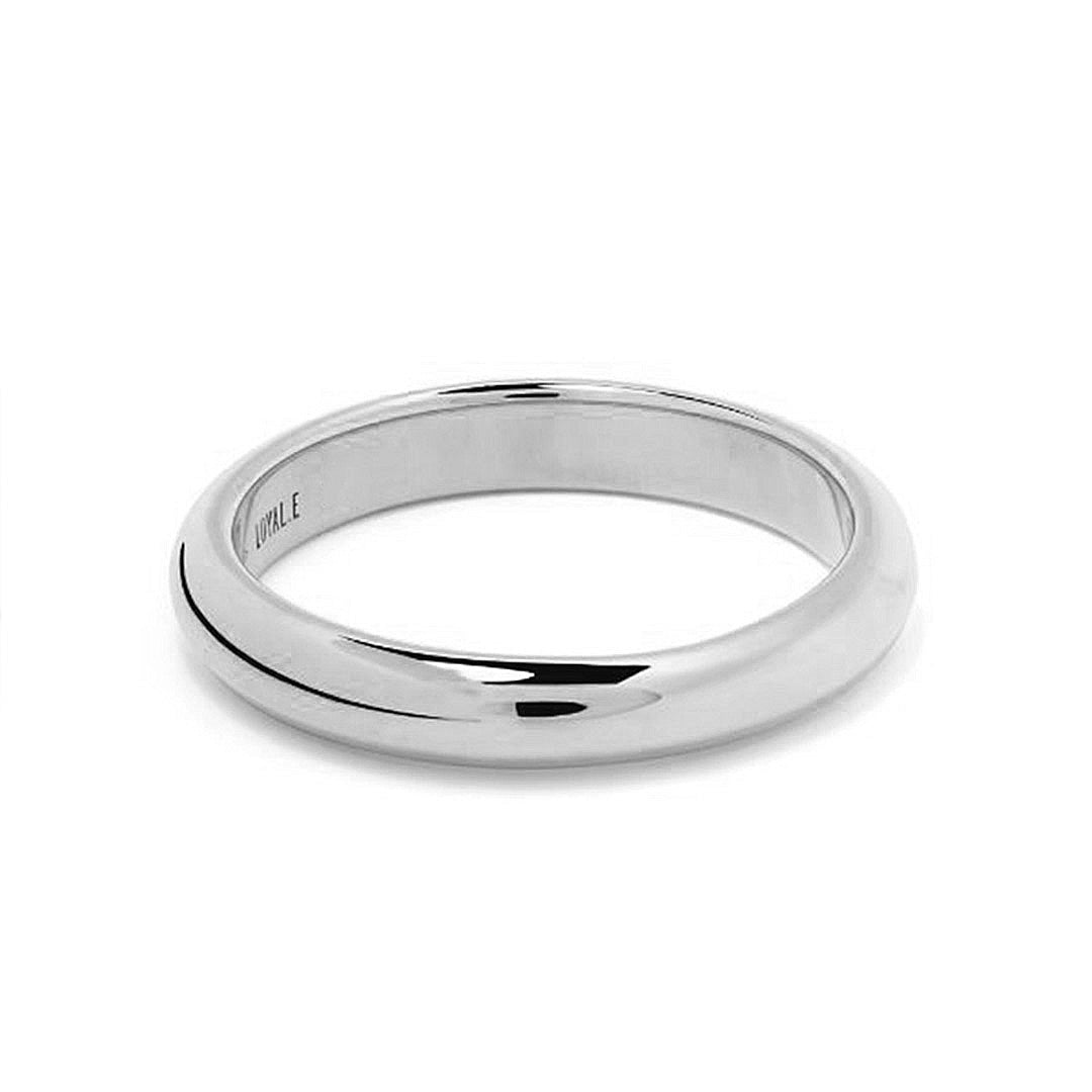 Alliance Absolu.e Demi-jonc 3mm - Or blanc 18k - joaillerie France - Loyale Paris - 1