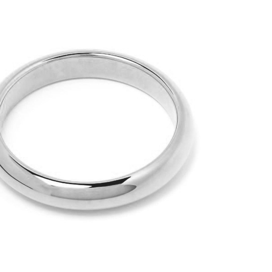 Alliance Absolu.e Demi-jonc 4mm - Or blanc 18k - joaillerie France - Loyale Paris - 1