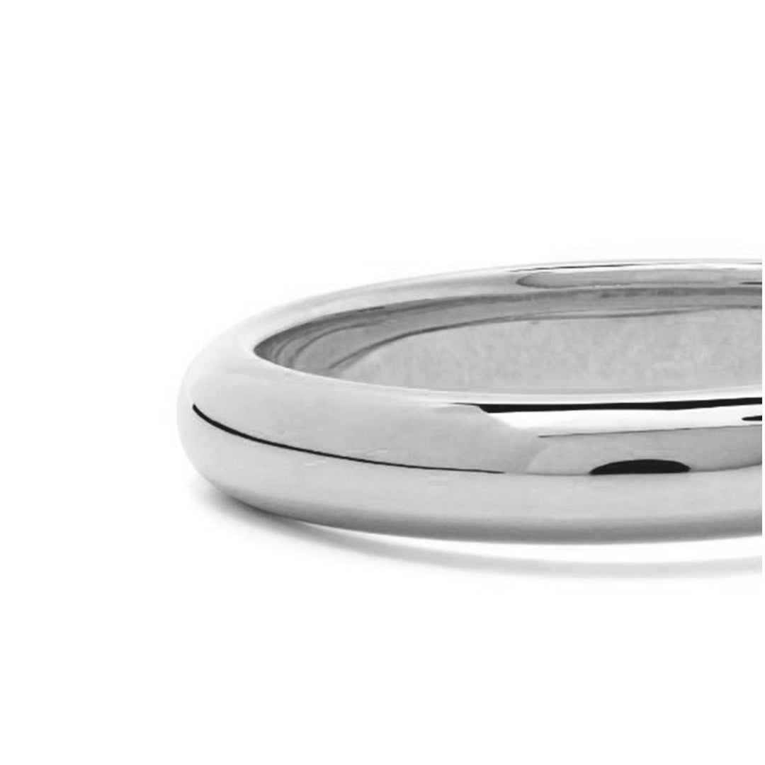 Alliance Absolu.e Demi-jonc 4mm - Or blanc 18k - joaillerie France - Loyale Paris - 1