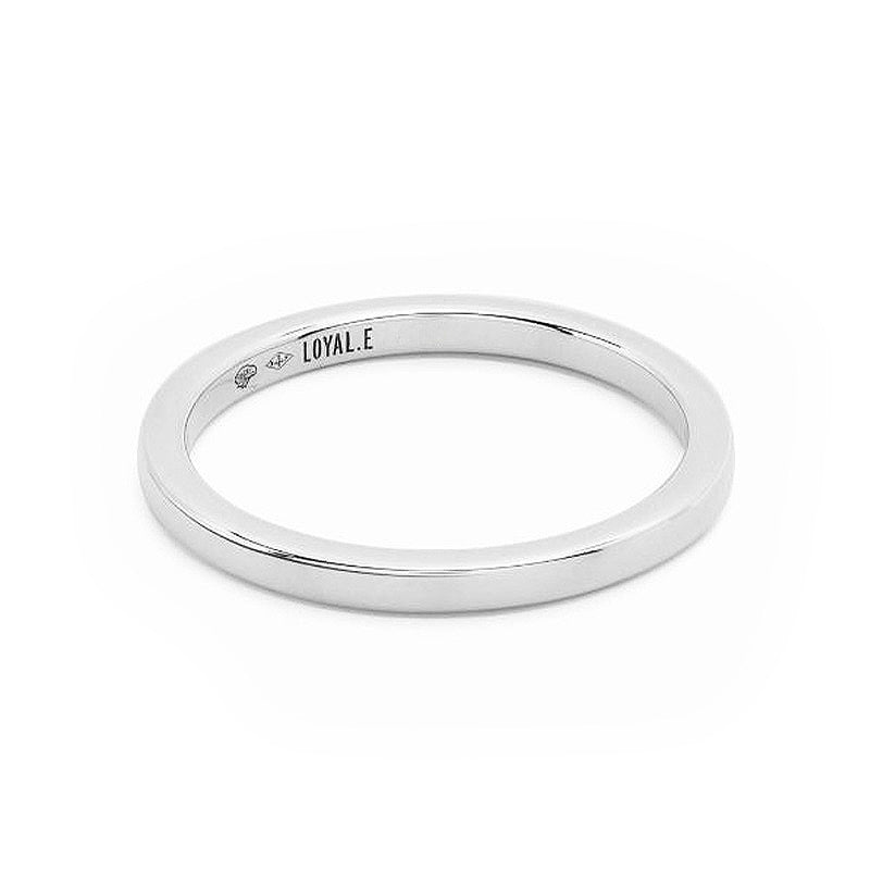 Alliance Absolu.e Ruban 2mm - Or blanc 18k - joaillerie France - Loyale Paris - 1