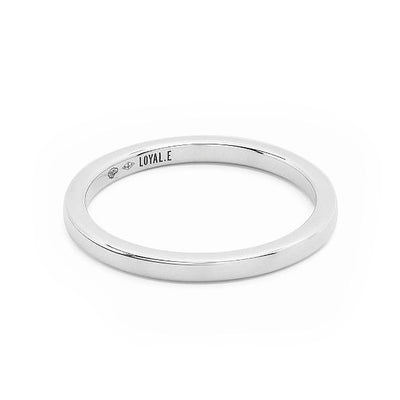 Alliance Absolu.e Ruban 2mm - Or blanc 18k - joaillerie France - Loyale Paris - 1