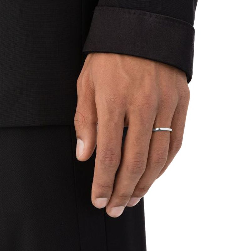 Alliance Absolu.e Ruban 2mm - Or blanc 18k - joaillerie France - Loyale Paris - 1